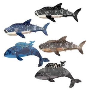 Blue Whale & Sharks Acetic Acid Animal Hair Claw Acetate Shark Clip Girls - Picture 1 of 26