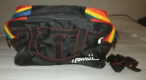 Borsone vintage Hawaii arcobaleno con tracolla 16 x 12 viaggio Tiki Cruise - Foto 1 di 11