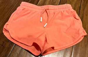 Eddie Bauer girls Active Shorts Coral Color Size Small (7/8) Free Ship Lined LN - Picture 1 of 4