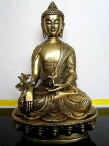 Statua Buddha in bronzo medicina buddista tibetana - Foto 1 di 6