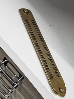 Vintage Brass  Braille Ruler Slate - Image 1 of 4