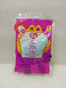 Bumble the Bee #6 Ty Teenie Beanie Baby McDonald's Happy Meal giocattolo 2000 - Foto 1 di 2