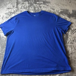 Athletic Works Performance Blend Tee Mens 2XL Blue Short Sleeve Solid - Picture 1 of 6