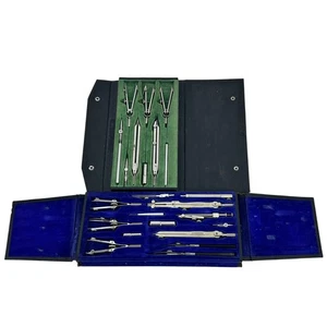 2 juegos de dibujo vintage con estuches Alpha 714 y brújula 801? - Imagen 1 de 7