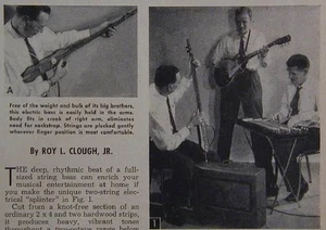 E-Stick Bass How-To PLANS 2 String Bull Fiddle - Bild 1 von 2