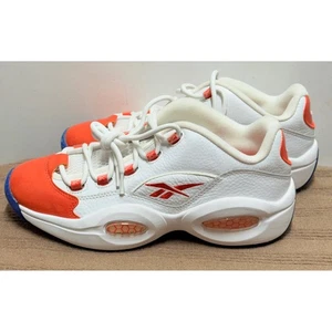 Reebok Question Low Allen Iverson Rookie of the Year Sneakers Mens 9.5 Orange - Picture 1 of 6