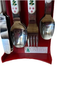 Servicio vintage de acero inoxidable Oneida Northland para 6 cubiertos de Navidad Japón - Imagen 1 de 6
