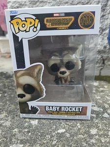 Funko Pop! Marvel Aengers Flocked Baby Rocket 1208 Figur - Protector enthalten. - Bild 1 von 5