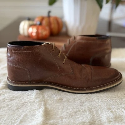 Steve Madden Men's Size 8.5 Harken 247 Cognac Leather Lace Up Casual Shoes - Image 1 of 4