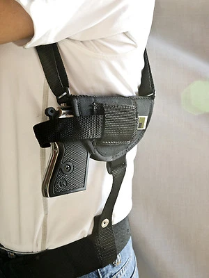 S&W CSX 9MM | Nylon Horizontal Shoulder Holster with Double Mag Pouch - Image 1 of 4