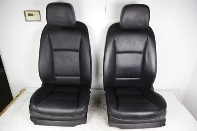 2011-2013 BMW F10 528i 535i 550i Front Seat Pair Black Leather Heated OEM Foto 1 de 4
