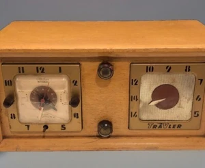 TRAV-LER 5170 AM TUBE CLOCK/RADIO Original Vintage - Picture 1 of 21