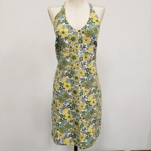 Old Navy Womens Floral Linen Babydoll Dress Size 12 Festival Boho Hippie Beach - Picture 1 of 10