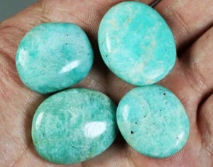 4 pezzi cristallo di quarzo amazzonite lucido naturale pietra di palma Reiki Madagascar - Foto 1 di 7