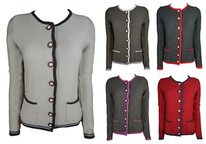 20 James & Nicholson Damen Trachten Strickjacke Janker JN639 XS S M L - Picture 1 of 1
