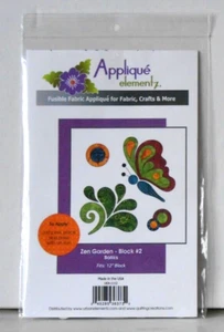 #1112 APLIQUE ELEMENTZ - BATIKS DE JARDÍN ZEN - BLOQUE #2 - KIT DE APLIQUES - ¡NUEVO EN PAQUETE! - Imagen 1 de 2