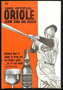 Chicago White Sox @ Baltimore Orioles Program Ex 78352b5 1962 - Imagen 1 de 2