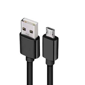 Micro USB Charging & Data Sync Cable / Cord - TPE - Black - Picture 1 of 10