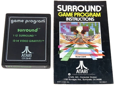 Surround (Atari 2600, 1977) By Atari 41 (Cartridge & Manual) NTSC - Image 1 of 4