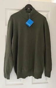 NWT* Columbia Spruce Bluff Half Zip Sweater Green Men’s Large - Picture 1 of 10