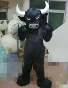 Black Bull Mascot Costume Cosplay Party Game Dress Outfit Advertising Fancy - Picture 1 of 3
