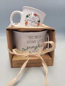 Tazas Lily & Grace para mamá y bebé otoño otoño ""calabaza más linda del parche"" nuevas en caja - Imagen 1 de 14