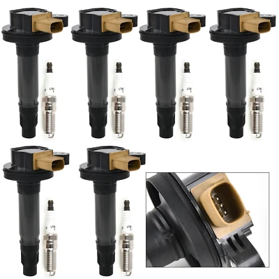 6 Ignition Coils Pack UF646 and Spark Plug For Ford F-150 Transit-150 250 350 HD Foto 1 de 4