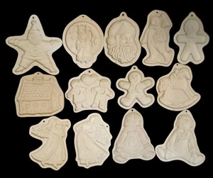 Braune Tasche Wilton Kekspresse Form Weihnachten Steinzeug Weihnachtsmann Schneemann Lebkuchen - Bild 1 von 14