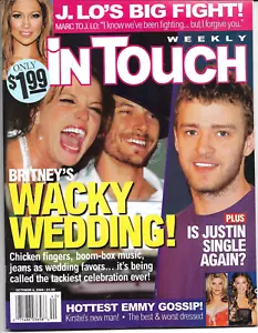 BRItNEY SPEARS - InTOUCH Weekly Mag Oct 4, 2004 - JLo - No Label - Picture 1 of 1