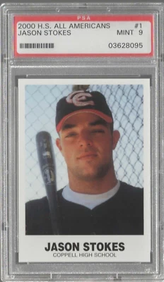 2000 High School All Americans Jason Stokes #1 Rookie PSA 9 MINT - Image 1 of 2