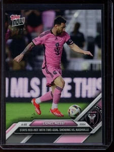 2024 Topps Now #38 Lionel Messi Black Parallel Card #d 54/99 - Picture 1 of 2