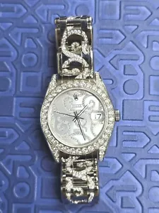 Rolex Pearlmaster 34 81159 18K W/G Diamond Studded Lds Factory Watch. Mint. B/P. - Picture 1 of 9