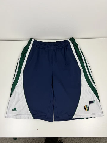 Adidas Utah Jazz Dark Blue Shorts Mens Size M Medium NBA Basketball Pockets EUC Cover