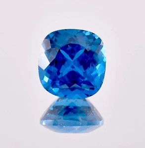 Flawless 5 x 5 mm Natural Blue Tourmaline GIT Certified Loose Gemstone - Picture 1 of 5
