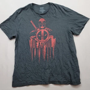 Marvel Universe Deadpool XXL Men Black Tee Shirt Short Sleeve 100% Cotton - Picture 1 of 12