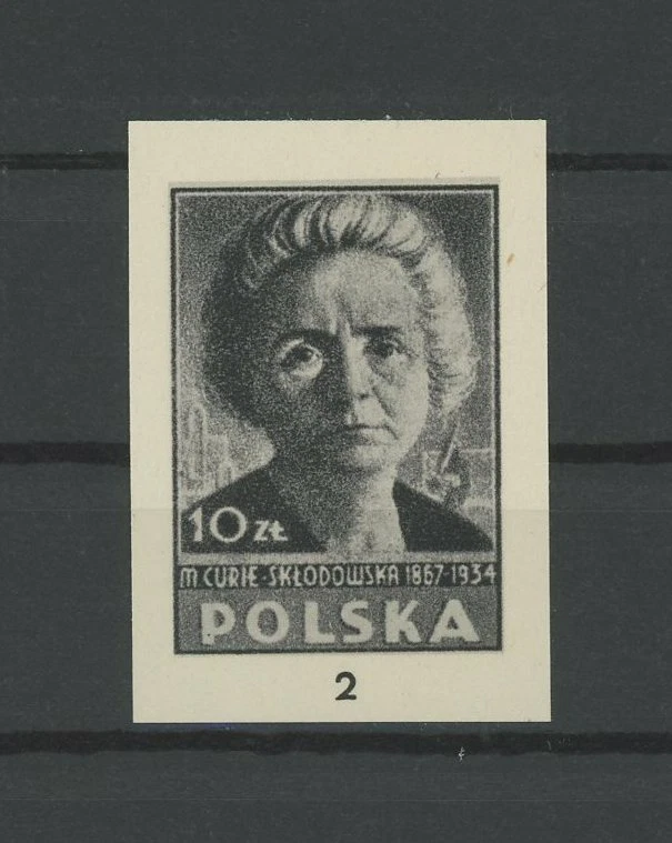 POLAND BLACK PRINT 1958 RARE !! MARIE CURIE NOBEL PRIZE PHYICS m1901 - Image 1 of 1