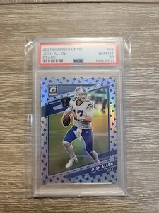 2021 Donruss Optic Stars Prizm SSP Josh Allen PSA 10  Gem Mint Buffalo Bills - Picture 1 of 4