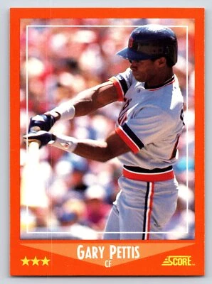 Gary Pettis Detroit Tigers 1988 Score Rookie & Traded #38T 20194 - Image 1 of 2