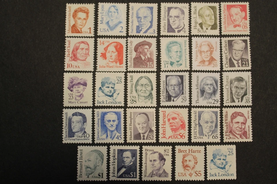 US Stamps 2168-97 Great Americans - Image 1 of 1