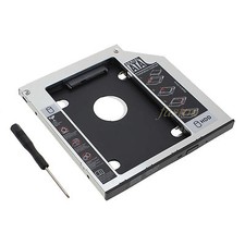 SATA 2nd HDD SSD Caddy Bay Adapter for Laptops 9.5mm Optical Hard Drive + Screws