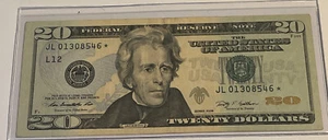 US Fancy Star Error Note Serial Twenty Dollar Replacement Duplicate Ink Fed $20 - Picture 1 of 2