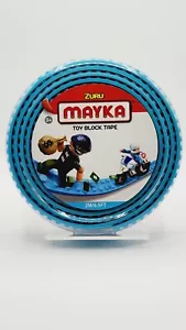Zuru Mayka Toy Light Blue Block Tape 2M/6.5 FT 4 Row Pegs - Picture 1 of 2