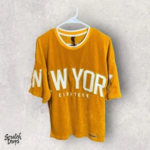 Vintage Mustard "New York Eighteen" Graphic Tee Gr. L Trendy Urban Streetwear - Bild 1 von 4