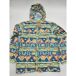 Patagonia Kid's M Baggies Jacket High Hopes Geo/Salamander Green NWT - Picture 1 of 9