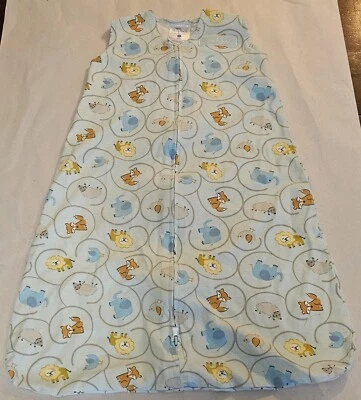 Halo Back is Best Elephant Safari Animals Blue Sleep Sack, S (0-6 mos, 10-18 lb) - Imagem 1 de 4