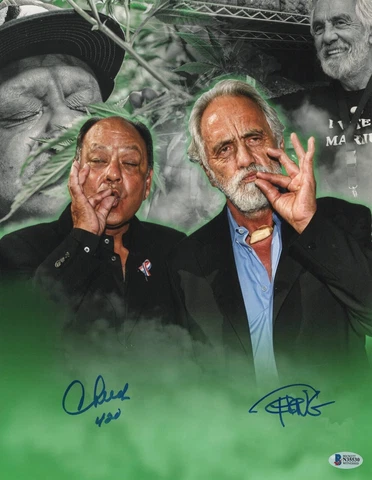 TOMMY CHONG CHEECH MARIN SIGNED 11X14 PHOTO CHEECH AND CHONG UP IN SMOKE BECKETT Cover