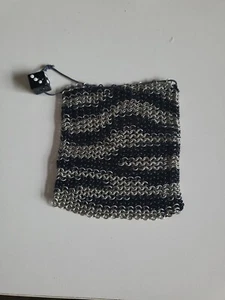Black And Silver Zebra Animal Pattern Chainmail Dice Bag Coin Purse - Picture 1 of 2