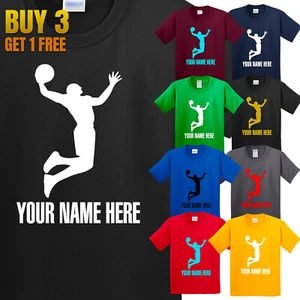 Personalized Custom Athletic Funny Kids Short Sleeve T Shirt New Basketball Tee - Picture 1 of 44