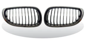 Front Kidney Grille Black Chromed For BMW E60 "2003-2010" 5 Series - Picture 1 of 1