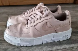 Women's Nike Air Force 1 Pixel Trainers CK6649 200 Pink White UK Size 5 VGC - Picture 1 of 9